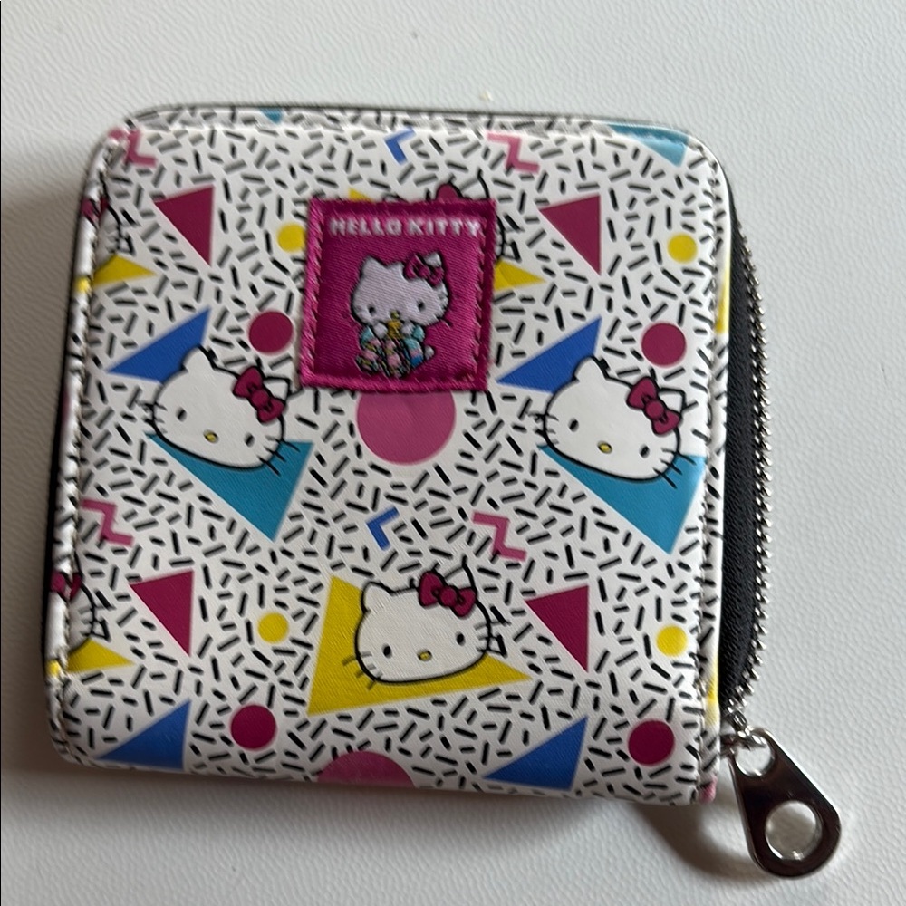 Hello Kitty Pink and Yellow Patterned Wallet